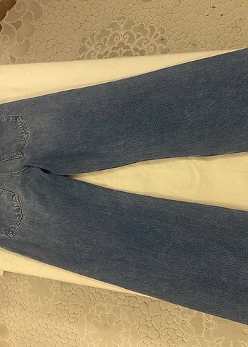 Kadın Gri Midi Kot Pantolon - Görsel 2