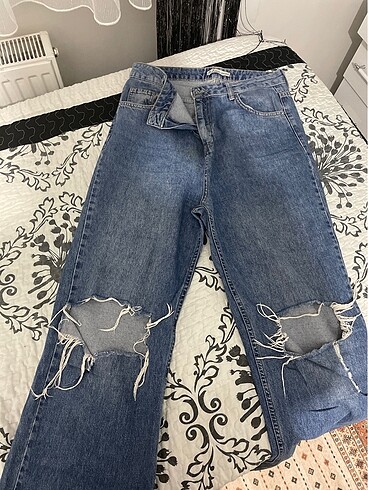Yüksek bel İspanyol paça jean