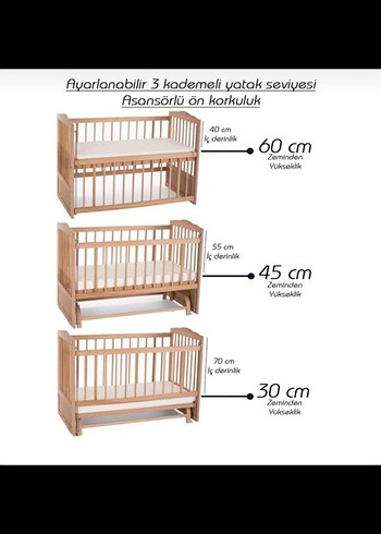 Mothercare Ahşap Bebek Beşiği - Görsel 2