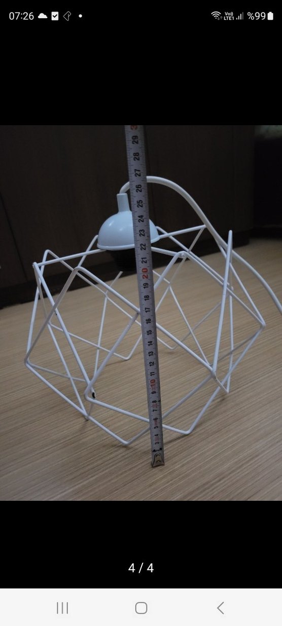 Beyaz Metal Telli Avize - Görsel 4