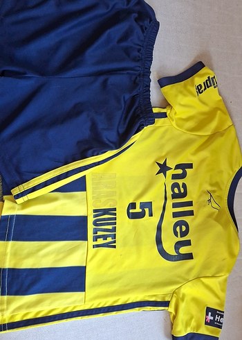 xs Beden Çocuk 5-6 yaş Sarı-Lacivert Erkek Kısa Kollu Atlet Forması