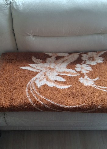 Kahverengi Çiçek Desenli Parlak Battaniye tek kişilik 2m ×2.20m