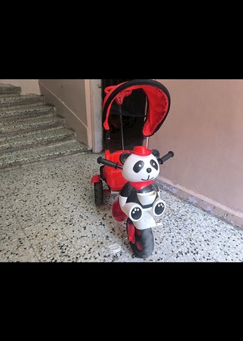 Renkli Kırmızı Panda Figürlü Üç Tekerlekli Bisiklet - Görsel 2