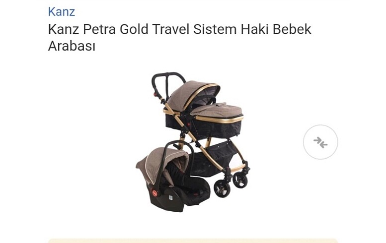 Kanz travel sistem bebek arabası puset