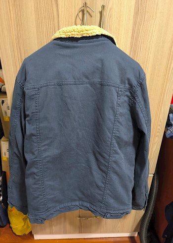 Düğmeli Lacivert Erkek Kaban - Görsel 3