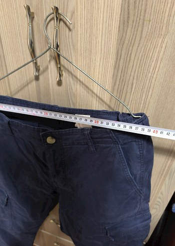 Lacivert Kemerli Erkek Bol Kesim Kot Pantolon - Görsel 6