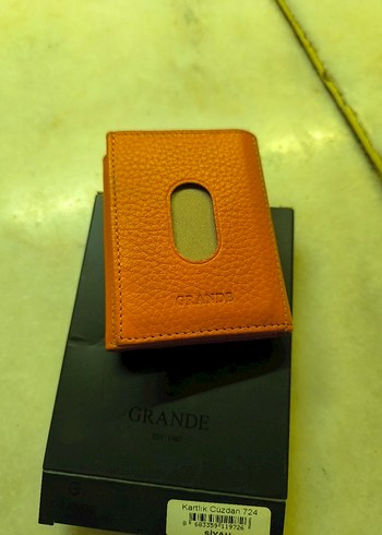 turuncu Renk Minimalist Erkek+ kadın Cüzdan - Görsel 2