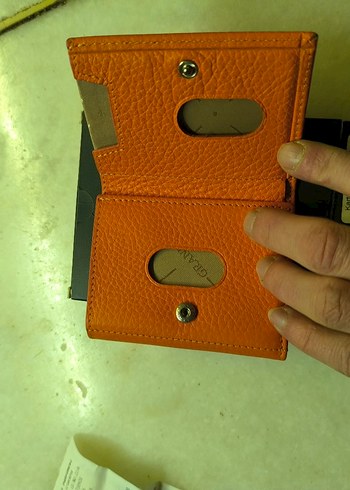 turuncu Renk Minimalist Erkek+ kadın Cüzdan - Görsel 3