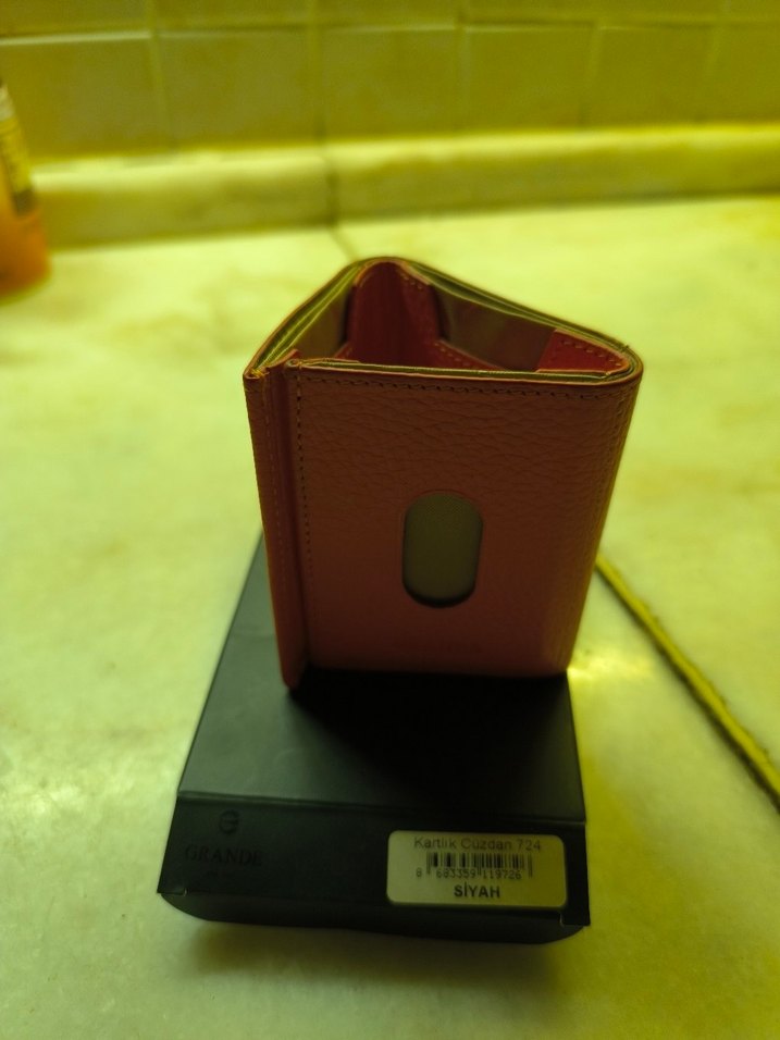 turuncu Renk Minimalist Erkek+ kadın Cüzdan - Görsel 4