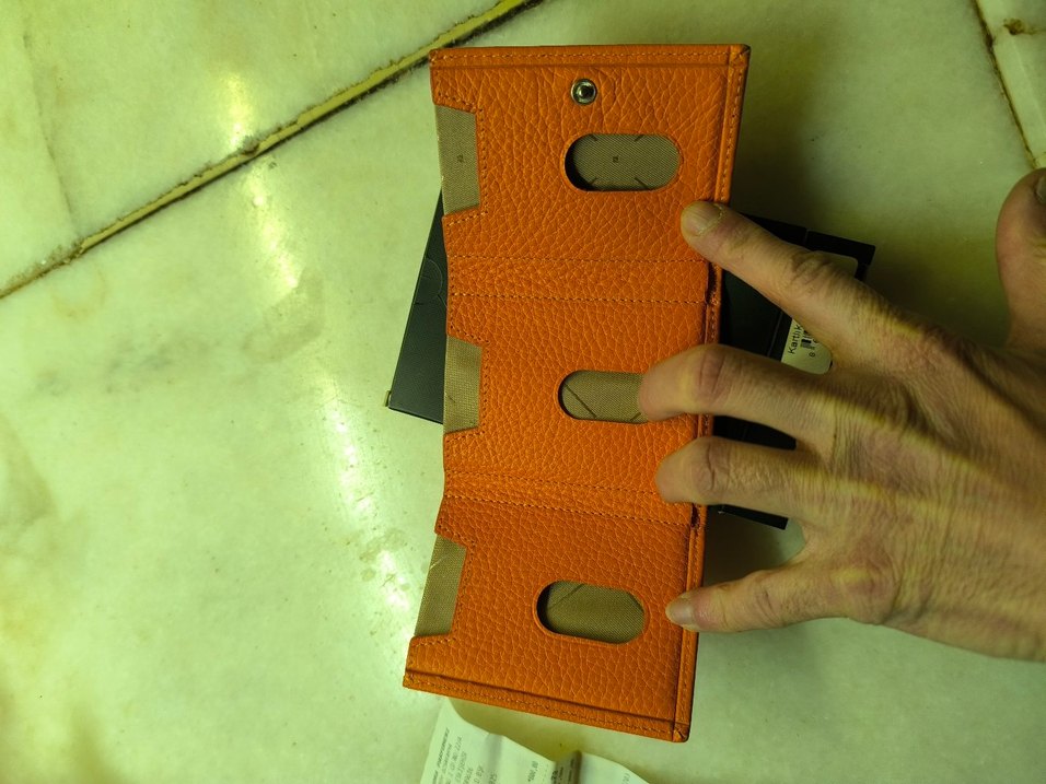 turuncu Renk Minimalist Erkek+ kadın Cüzdan - Görsel 5