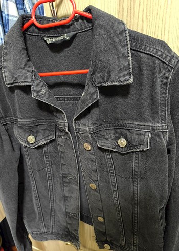 Siyah Düğmeli Kadın Denim Ceket - Görsel 3