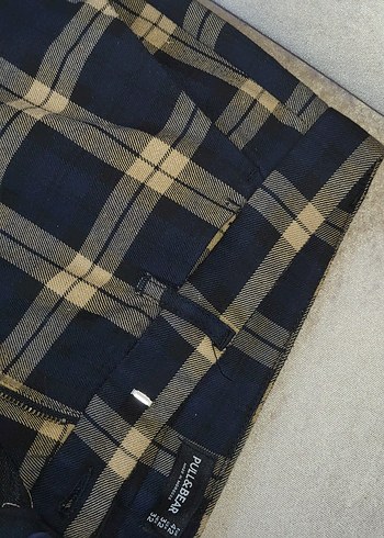 erkek Bej Kareli Kumaş Pantolon - Görsel 5