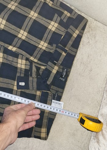 erkek Bej Kareli Kumaş Pantolon - Görsel 4