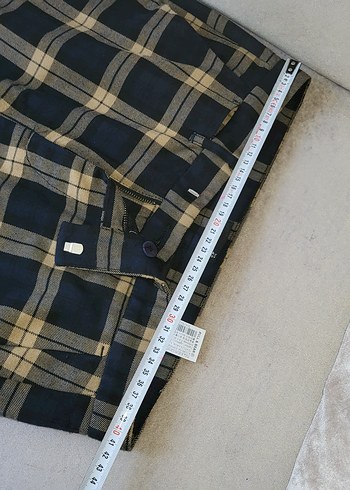 erkek Bej Kareli Kumaş Pantolon - Görsel 3