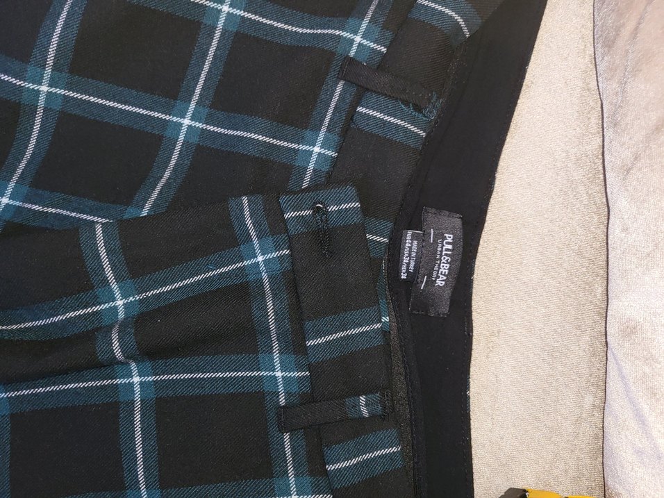 erkek Gri Kareli Kumaş Pantolon - Görsel 3