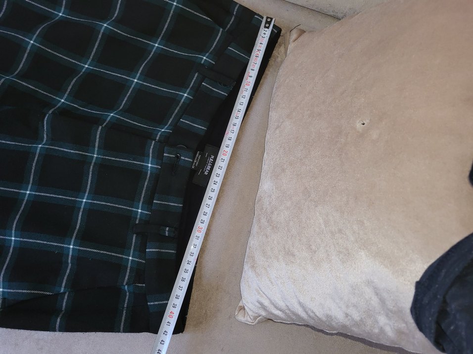 erkek Gri Kareli Kumaş Pantolon - Görsel 4