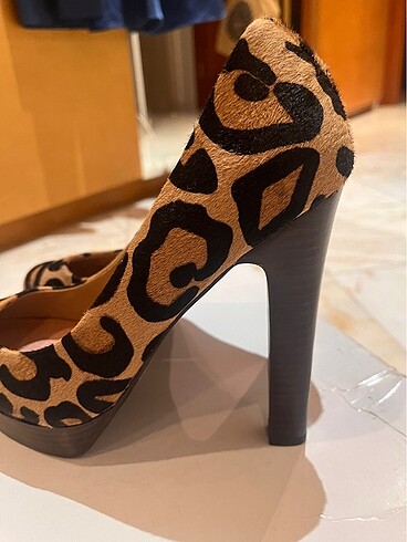 38,5 Beden çeşitli Renk İspanya Sferadan Leopar Stiletto yuksek topuk