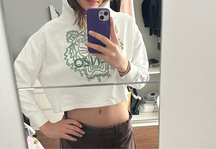 s Beden beyaz Renk kenzo crop sweatshirt