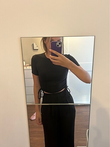 Zara siyah crop