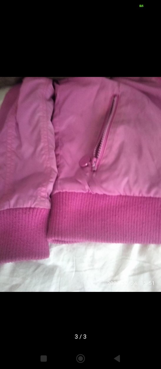 Mor Kapüşonlu Fermuarlı Kadın mont - Görsel 3