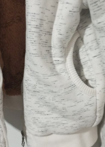 Kız Çocuk Gri Fermuarlı Nakışlı mont - Görsel 5