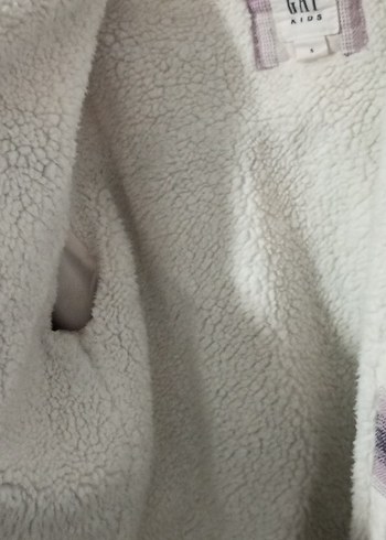 Kızlar için Mor Ekose Düğmeli Ceket - Görsel 4