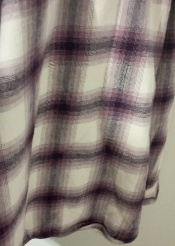 Kızlar için Mor Ekose Düğmeli Ceket - Görsel 5