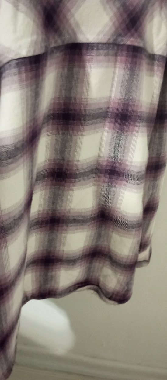 Kızlar için Mor Ekose Düğmeli Ceket - Görsel 5