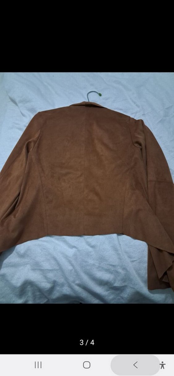 Kahverengi Süet Midi Kadın Ceket - Görsel 2
