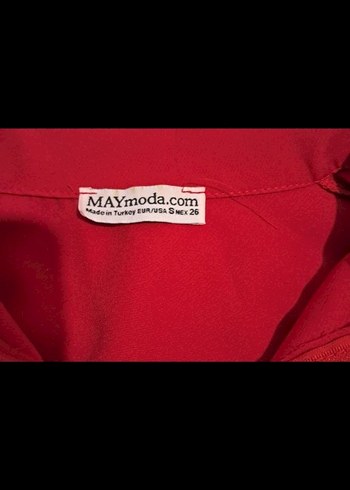 Kırmızı Mini Fermuarlı Kadın Ceket - Görsel 2