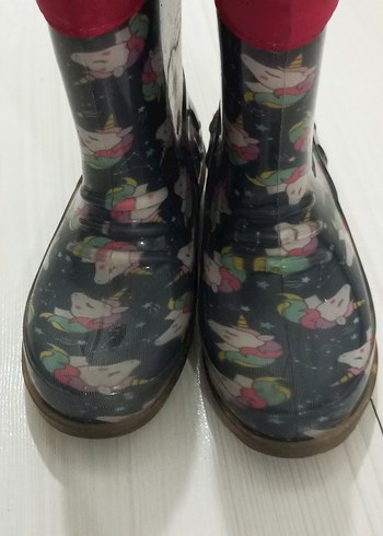 Kız Çocuk Çok Renkli Baskılı Lastik Bot - Görsel 4