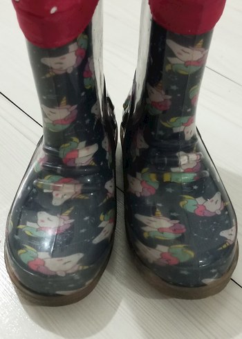 Kız Çocuk Çok Renkli Baskılı Lastik Bot - Görsel 2