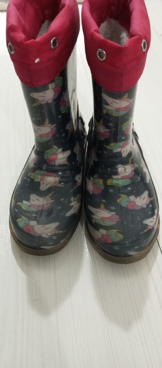 Kız Çocuk Çok Renkli Baskılı Lastik Bot - Görsel 4