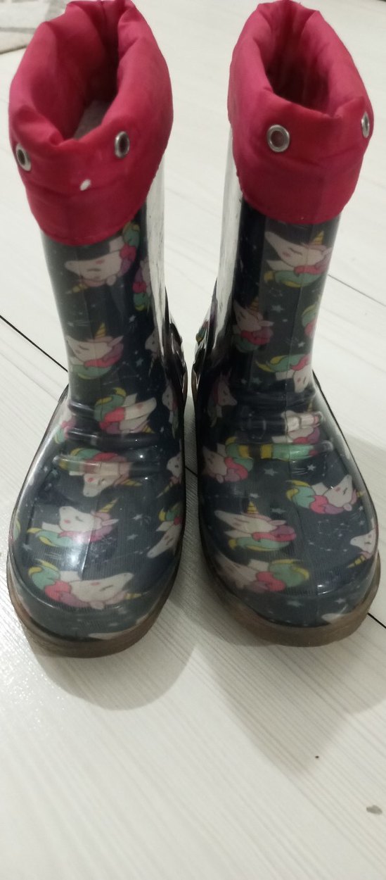 Kız Çocuk Çok Renkli Baskılı Lastik Bot - Görsel 2