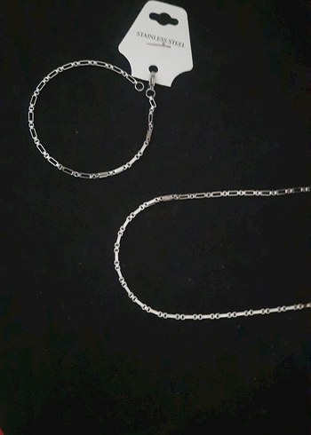 Çelik 2 mm Siyah Dikdörtgen Model Erkek Kolye - Görsel 4