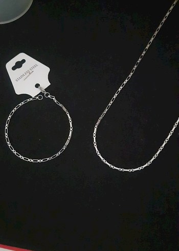 Çelik 2 mm Siyah Dikdörtgen Model Erkek Kolye - Görsel 2