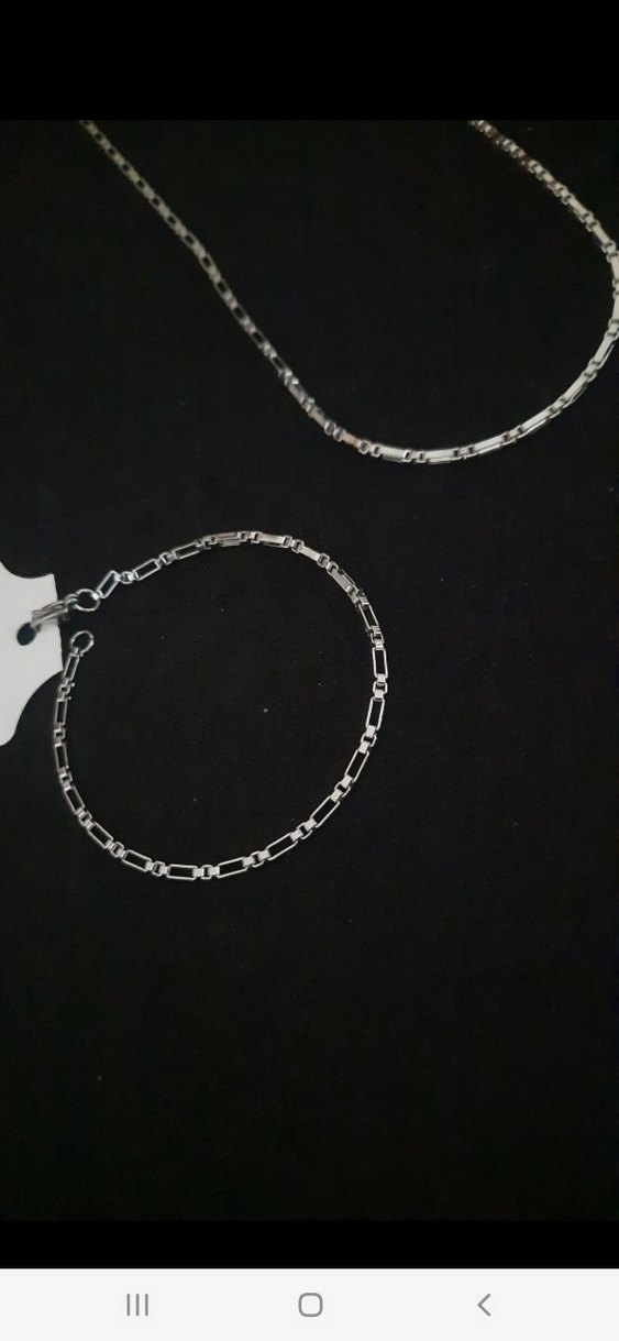 Çelik 2 mm Siyah Dikdörtgen Model Erkek Kolye - Görsel 5