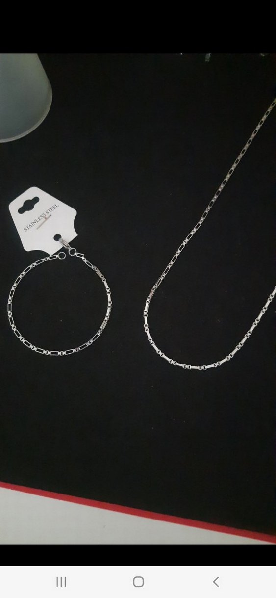 Çelik 2 mm Siyah Dikdörtgen Model Erkek Kolye - Görsel 2