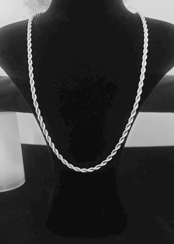 Çelik burgu Model Erkek kolye 3 mm. - Görsel 2