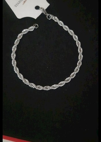 Çelik burgu Model Erkek bileklik 3 mm - Görsel 2