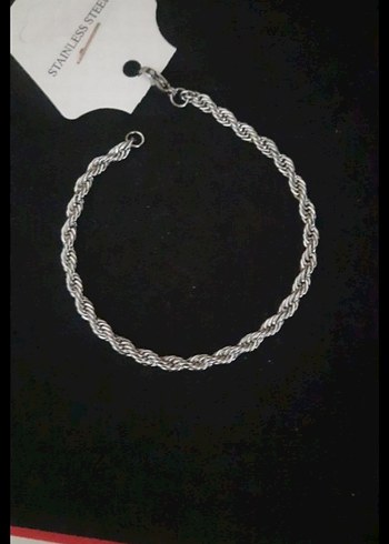 Çelik burgu Model Erkek bileklik 3 mm - Görsel 3