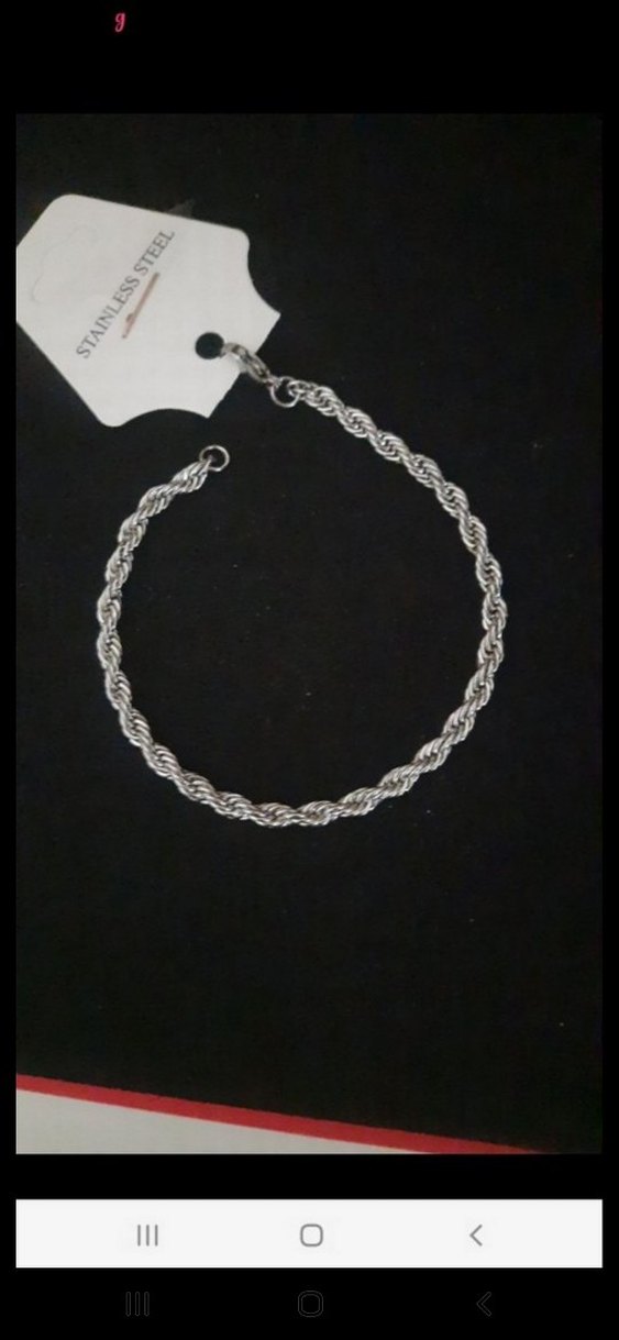 Çelik burgu Model Erkek bileklik 3 mm - Görsel 3