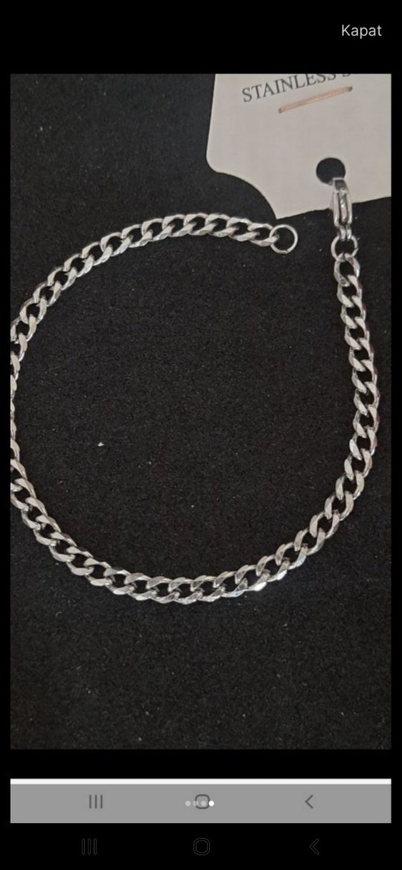 Çelik Yassı model Erkek Bileklik 1.2 mm - Görsel 4