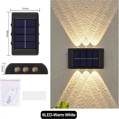 Güneş enerjili aplik duvar modeli
