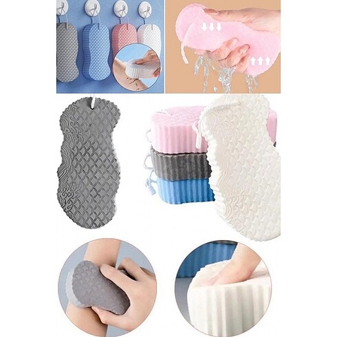  Beden Renk Ultra yumuşak cilt temizleme çocuk banyo süngeri