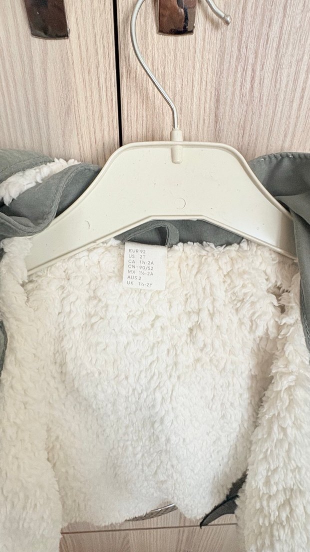 H&M Kapüşonlu Haki Çocuk Mont - Görsel 3