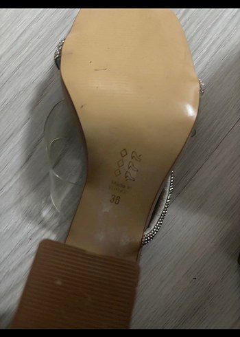 Bej Taşlı Stiletto Topuklu Kadın Ayakkabı - Görsel 3