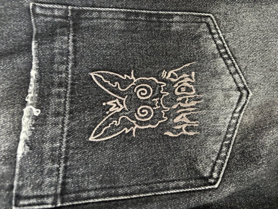 Antrasit Haihola Yirtik detayli Gotik Pantolon - Görsel 2