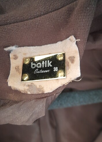 38 Beden kahverengi Renk Batik marka kaşe kaban