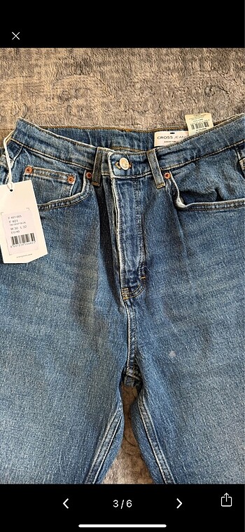 30 Beden mavi Renk Cross jean